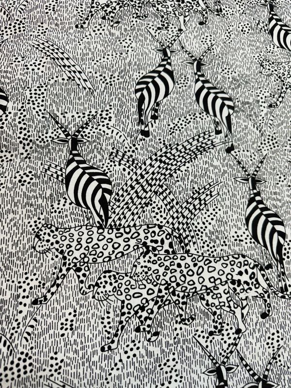 Jungle Print In Black & White