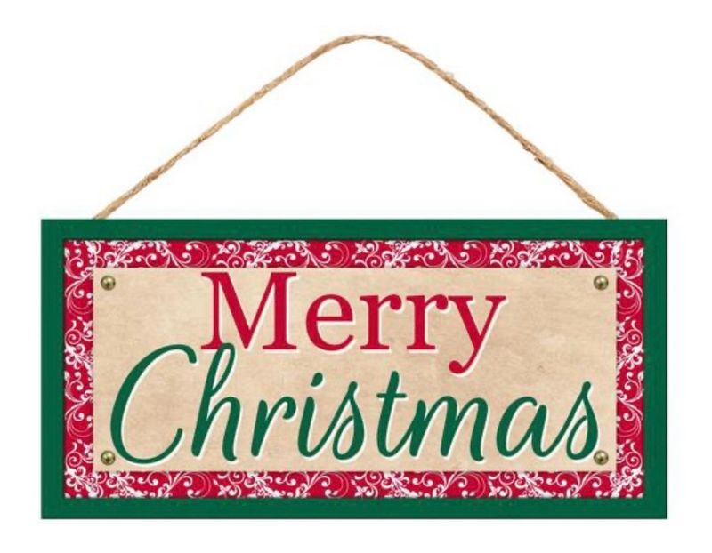 Merry Christmas Traditional Mdf Sign