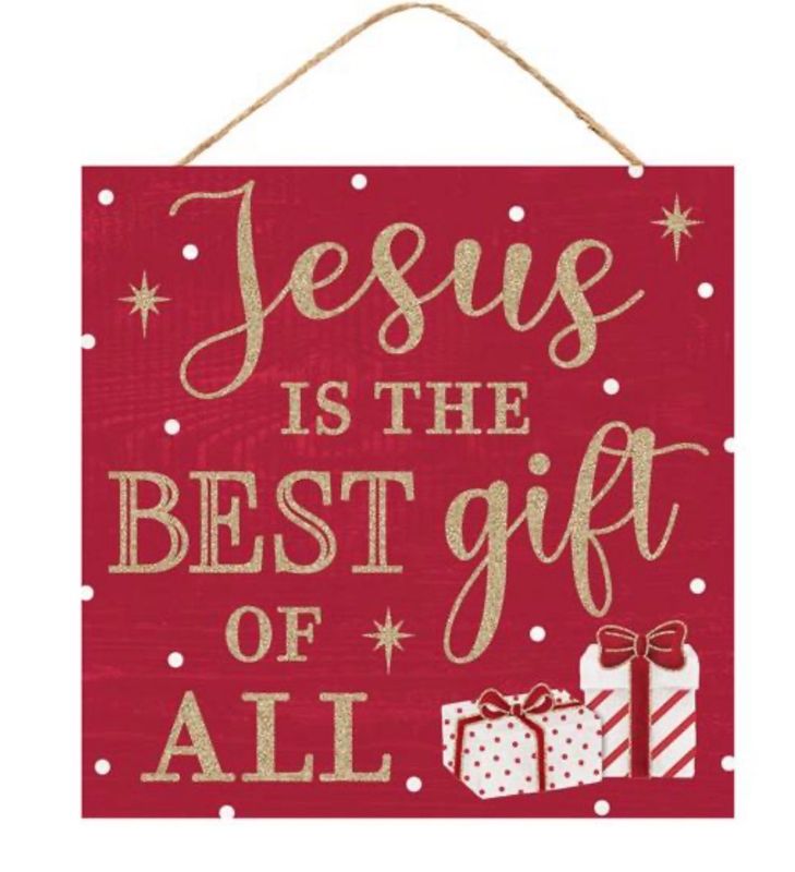Jesus Is The Best Gift Glitter Mdf Sign