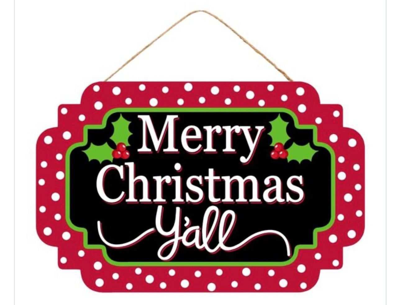 Merry Christmas Y'all Mdf Sign