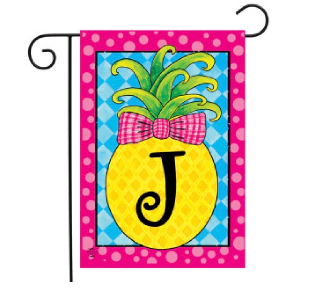 Pineapple Monogram Letter J