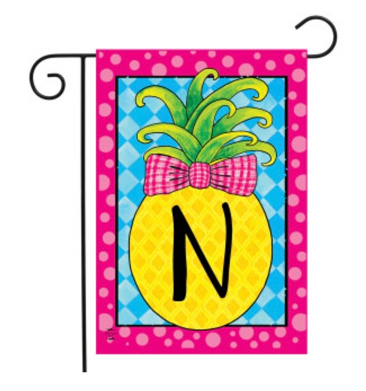 Pineapple monogram Letter N