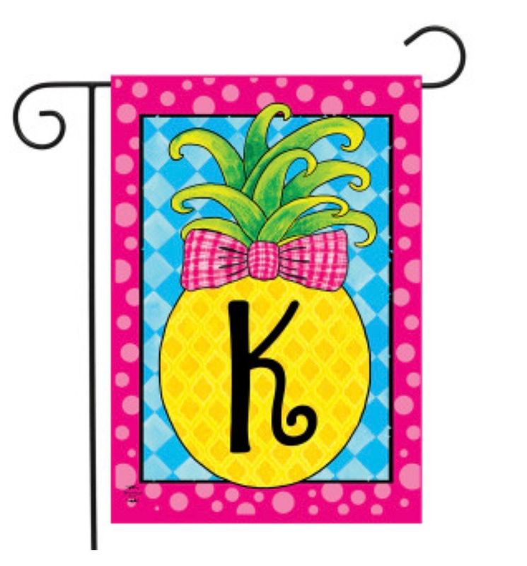 Pineapple Monogram Letter K