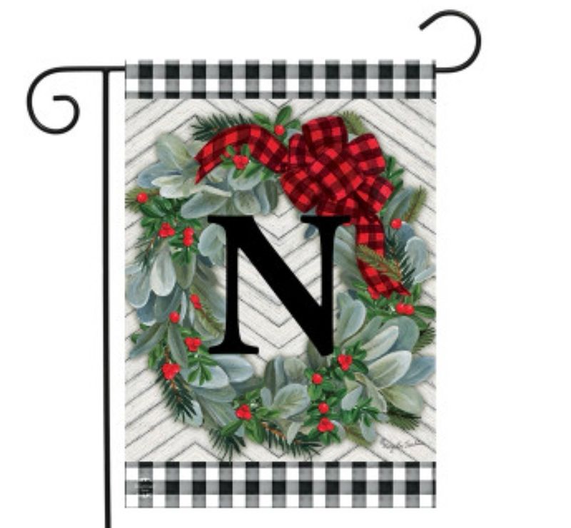 Winter Wreath Monogram N