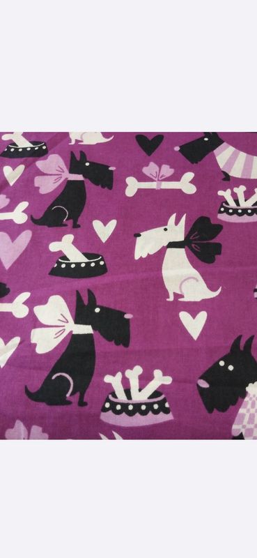 Purple Dog Print By Joann's 3/4 Yd Purple Dog Print By Joann's 3/4 Yd