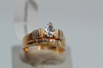 Ladies 2 pce Diamond Engagement Ring Set