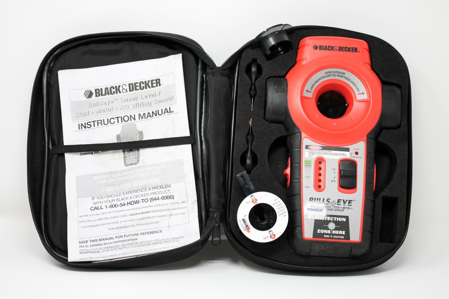 Black and Decker Bullseye Studfinder / Laser Level
