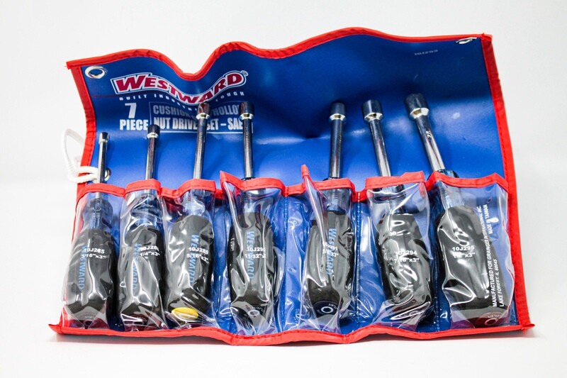 Westward Cushion Grip Hollow Nut Driver Set
