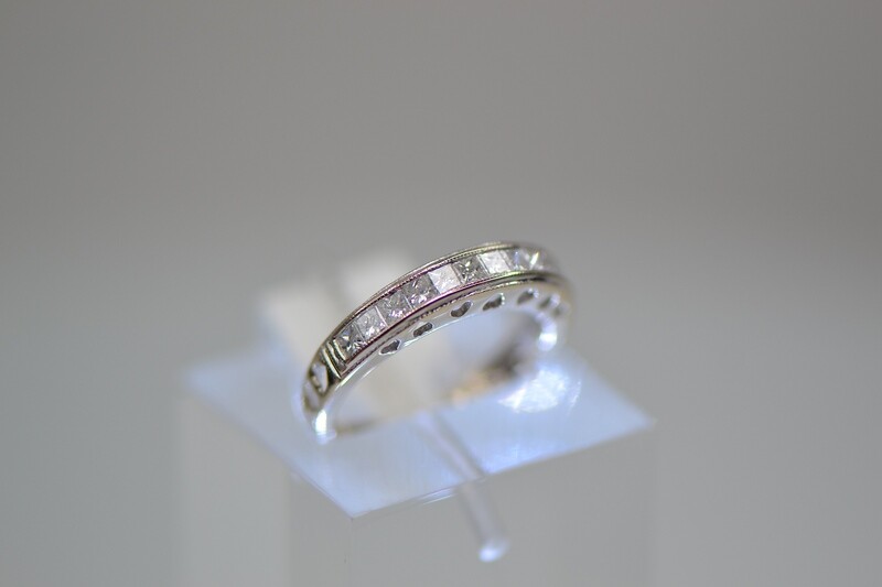 Ladies White Gold and Diamond Wedding band Ladies White Gold and Diamond Wedding band