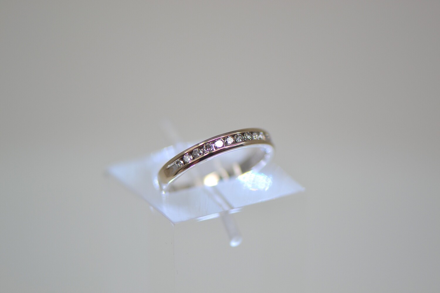Ladies White Gold Diamond Wedding Band