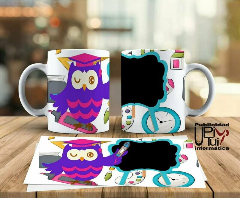 TAZA PERSONALIZADA BUHO ESCOLAR