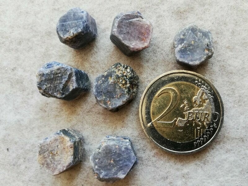 Saphir rohe Kristalle
