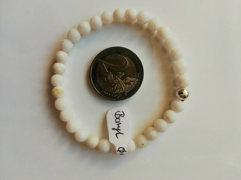 Baryt-Armband 002, 6mm Kugeln, 18,5 cm Länge Baryt-Armband 002, 6mm Kugeln, 18,5 cm Länge