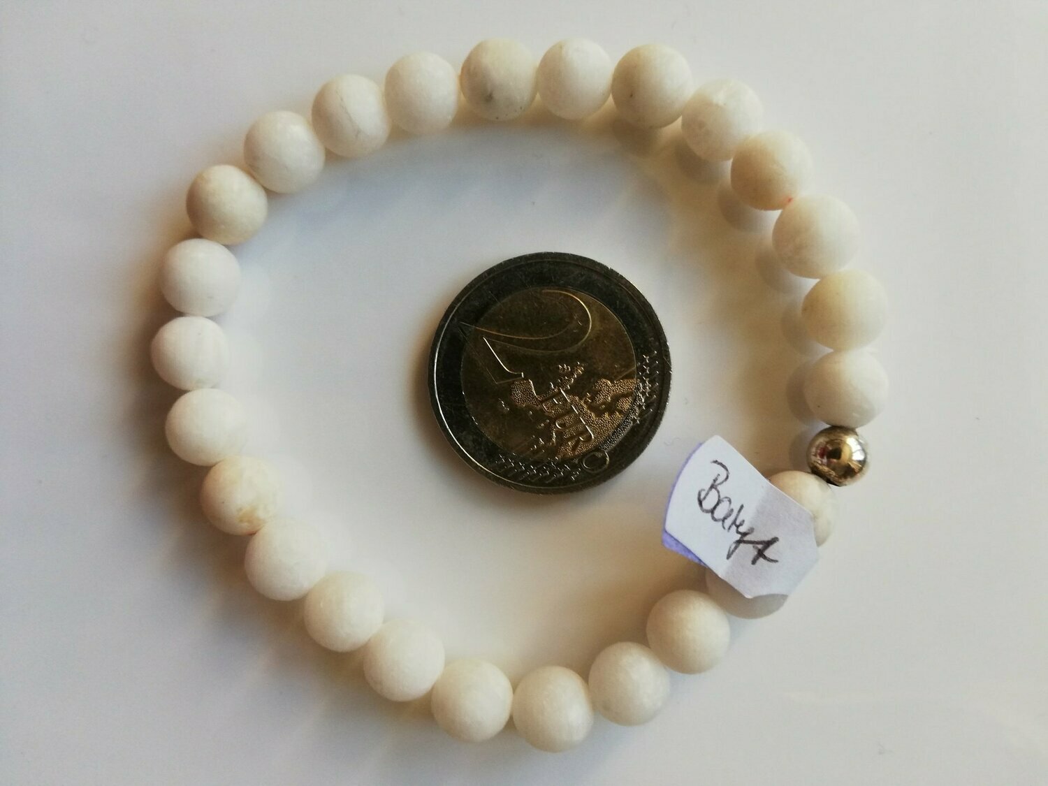 Baryt-Armband 003, 8mm Kugeln, 19 cm Länge