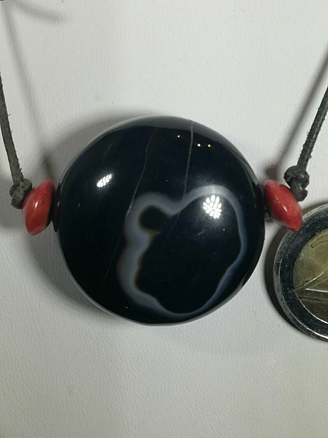 Onyx rund Schaumkoralle