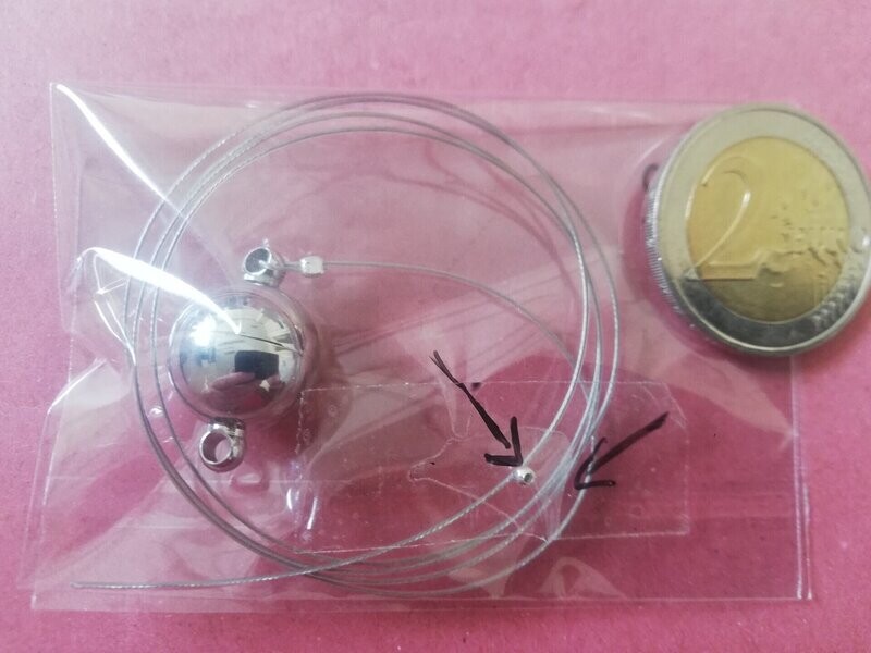 Reparaturset Magnetverschluss 14mm (unecht) für Ketten bis max. 60 cm