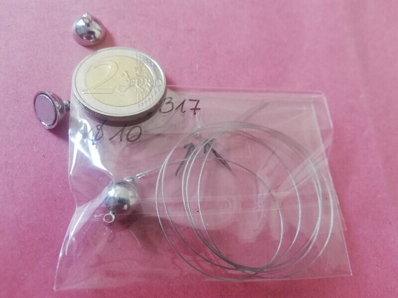 Reparaturset Magnetverschluss 10mm (unecht) für Ketten bis max. 60 cm