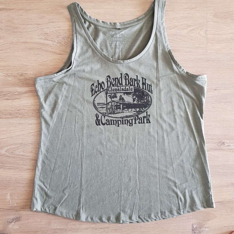 Womens Army Green Singlet Size 18