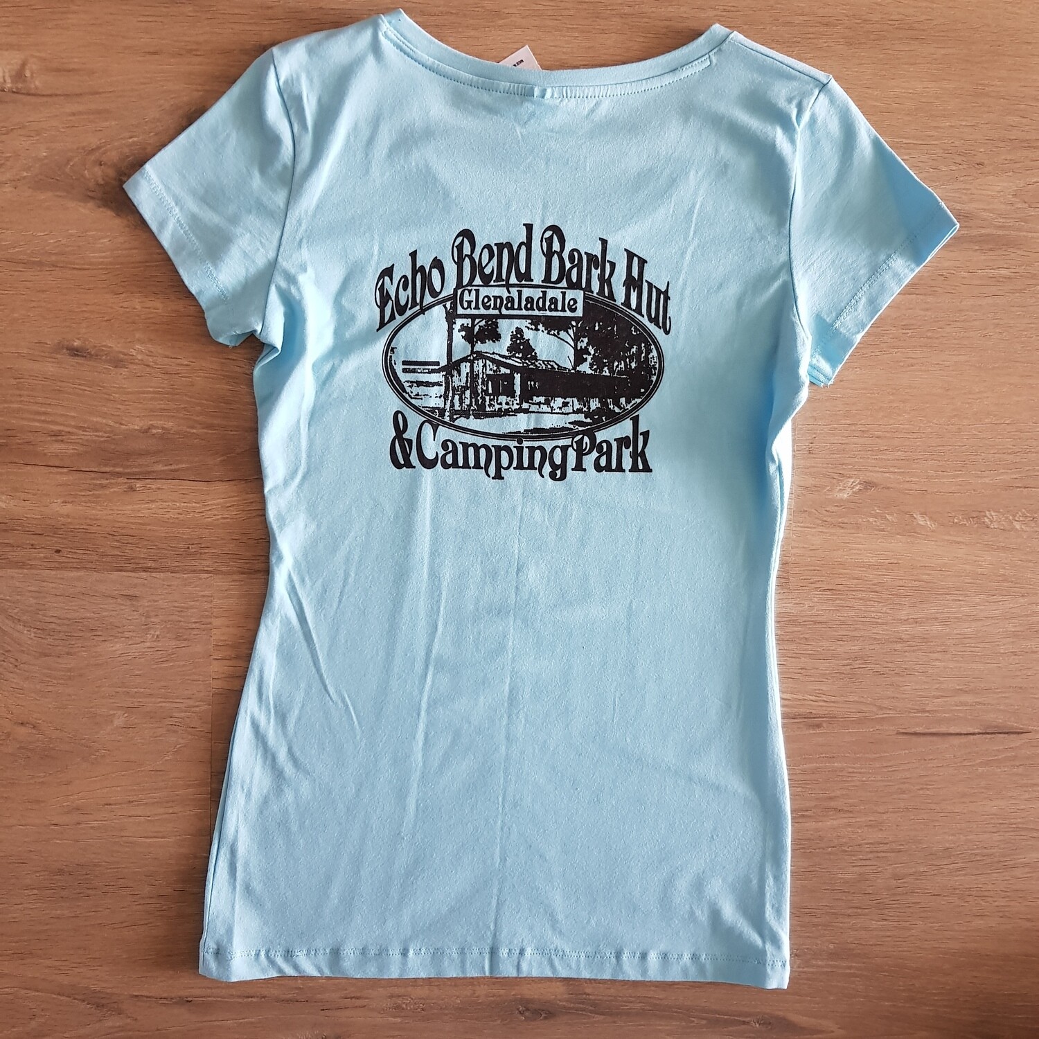Womens Sky Blue Shirt Size 8 - Back Print