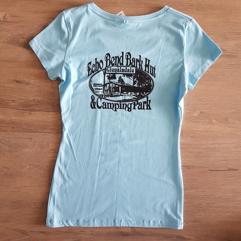 Womens Sky Blue Shirt Size 8 - Back Print