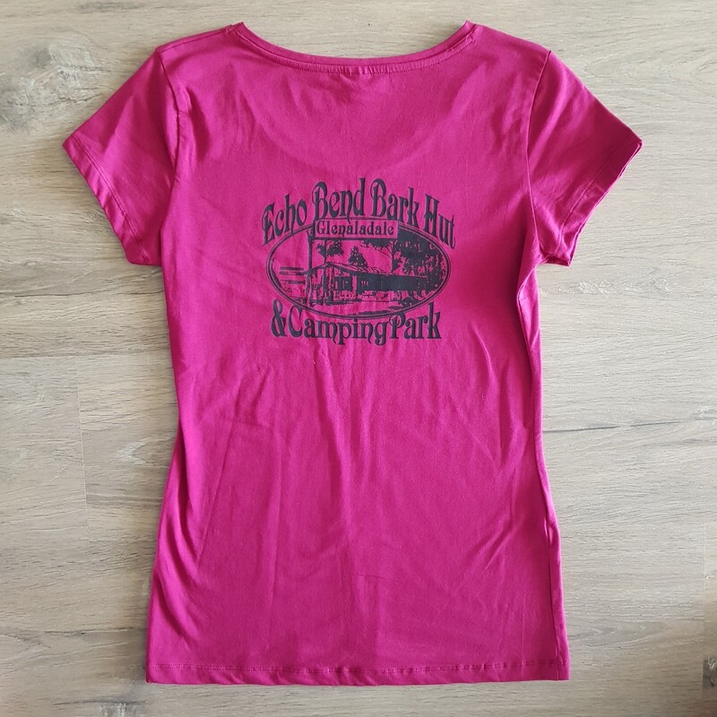 Womens Maroon T-Shirt Size 12 - Back Print