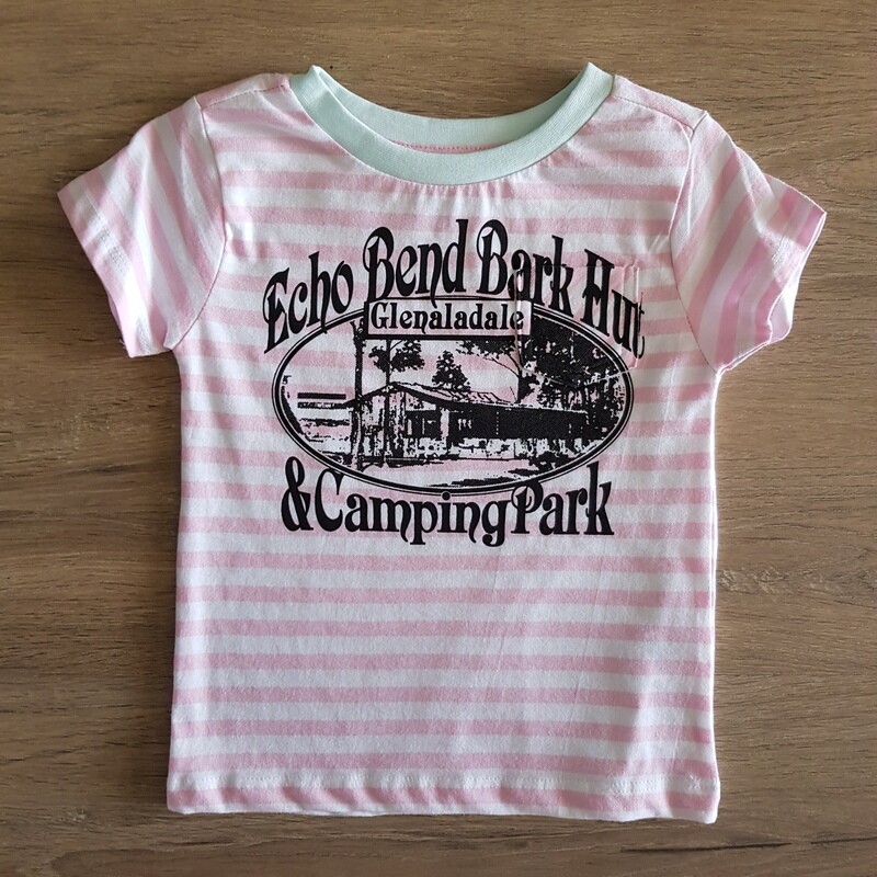 Kids Pink Stripes T-Shirt Size 2