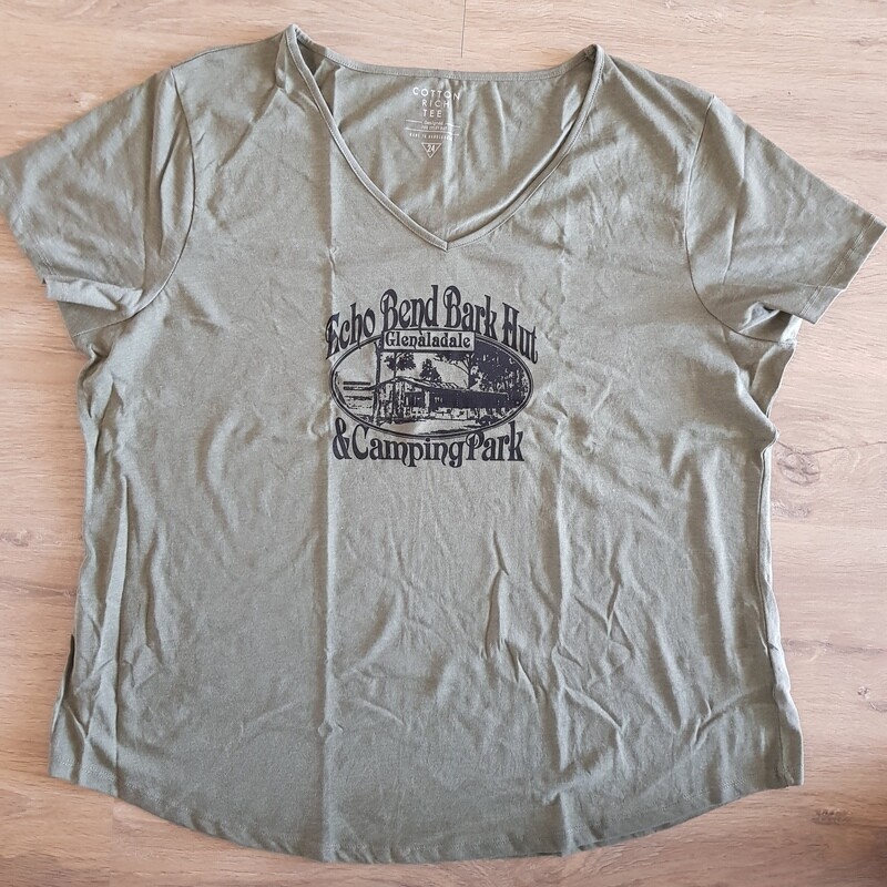 Womens Army Green T-Shirt Size 24