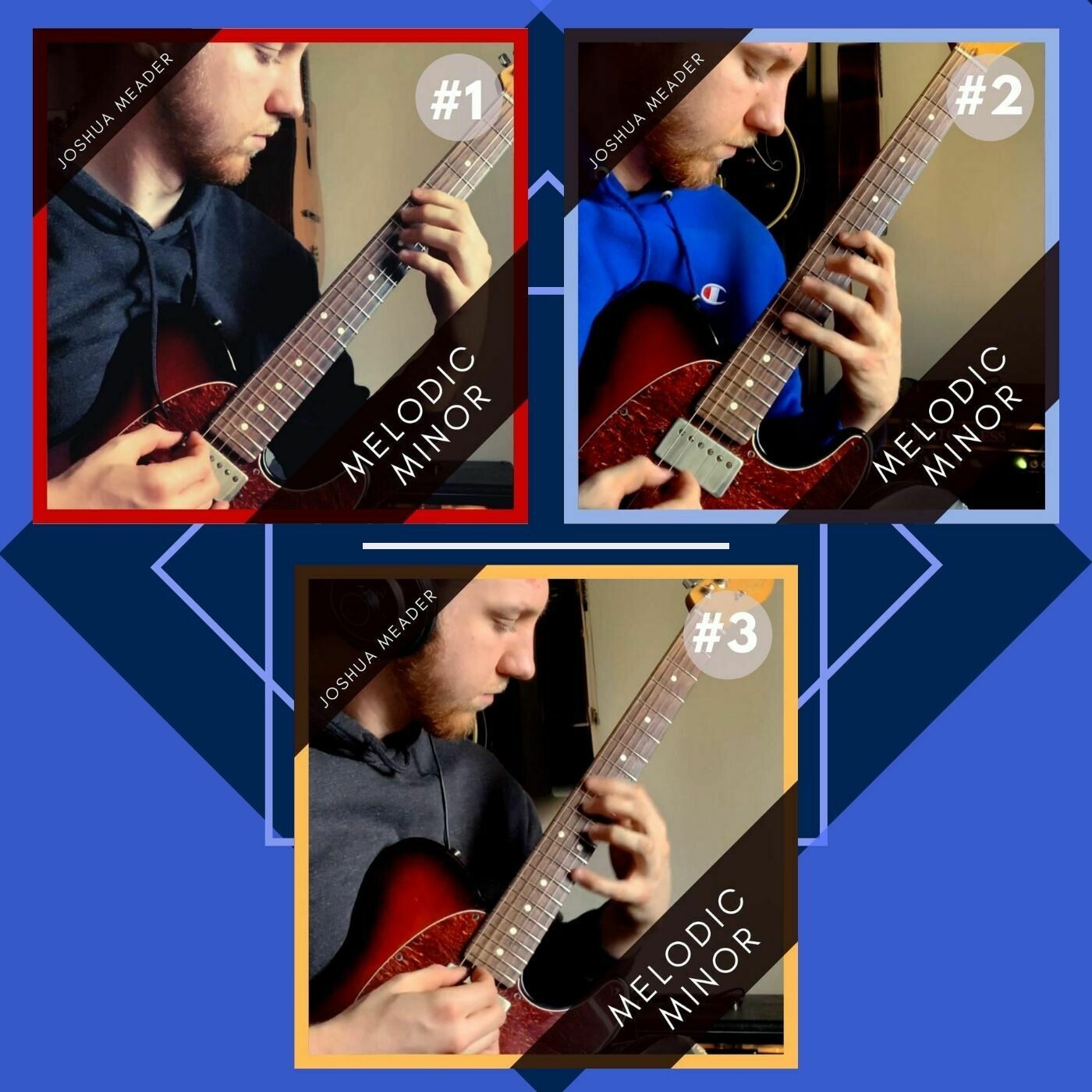ALL THREE Melodic Minor Lines || TAB &amp; Music Notation