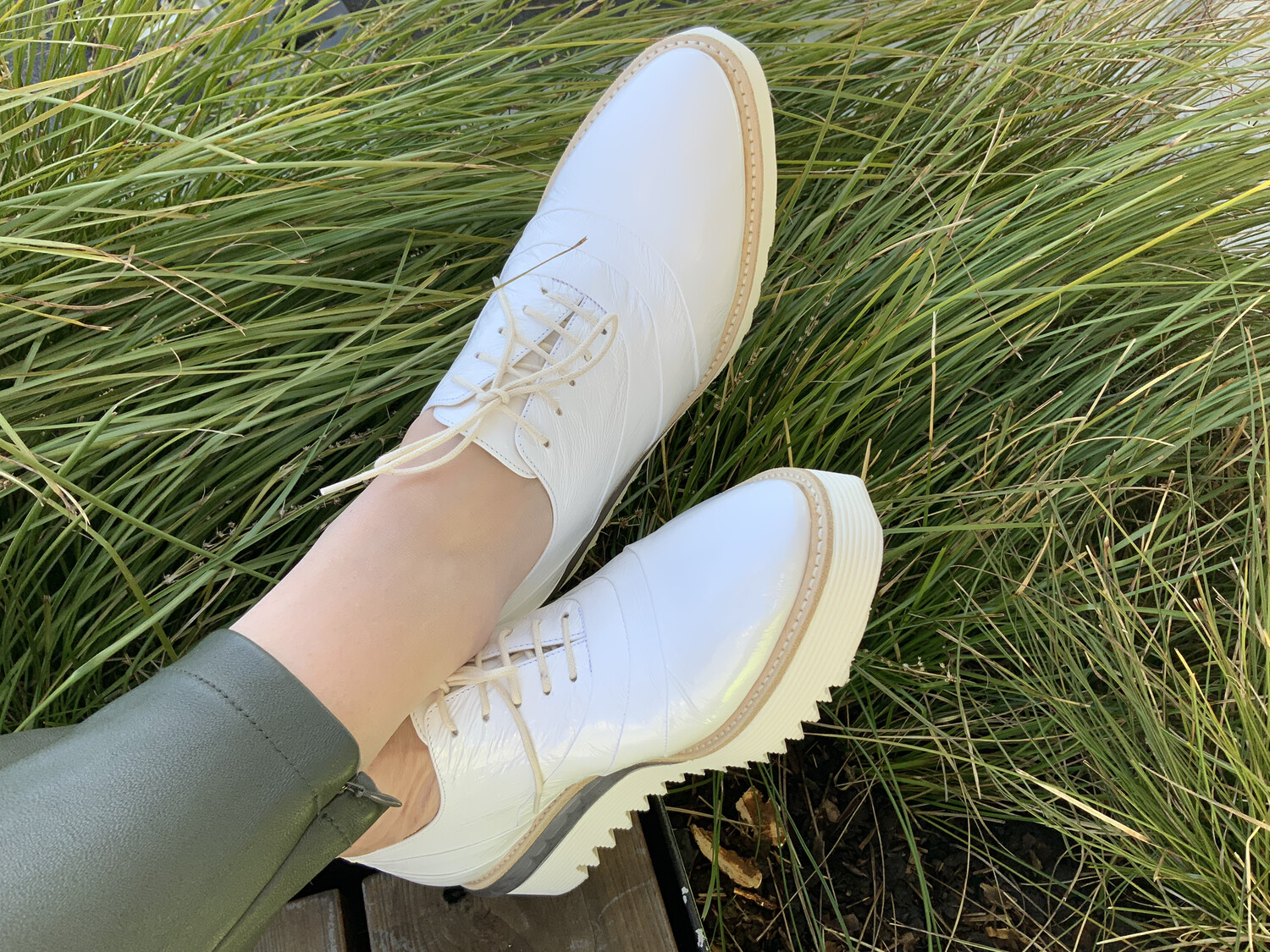 White Platform Brogue White Platform Brogue