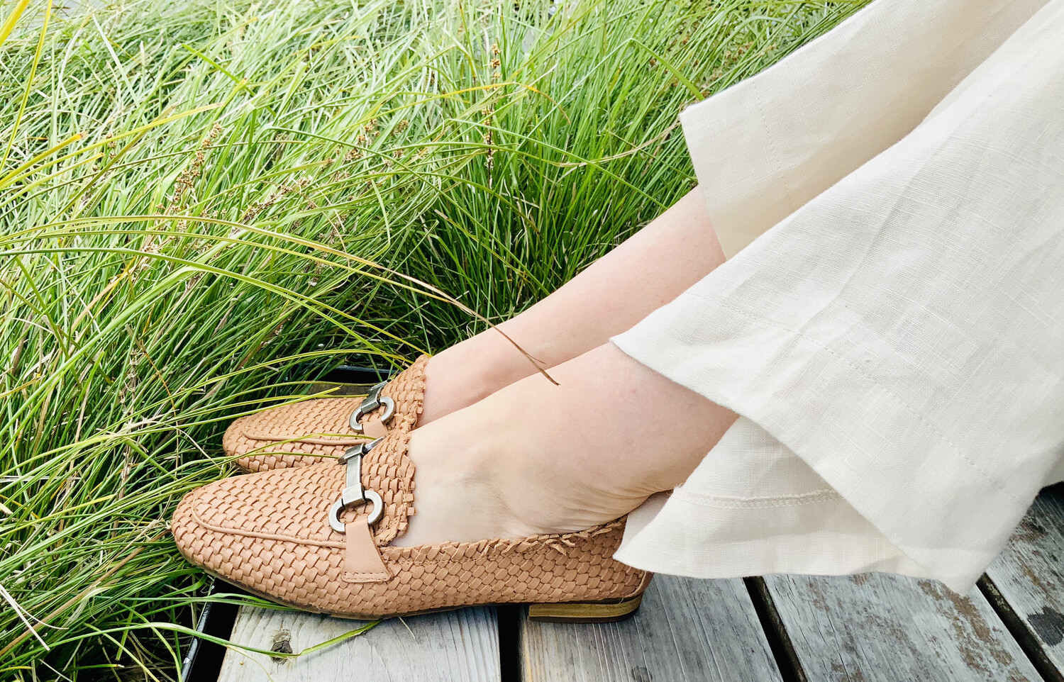 Woven Leather Loafer - Tan Woven Leather Loafer - Tan