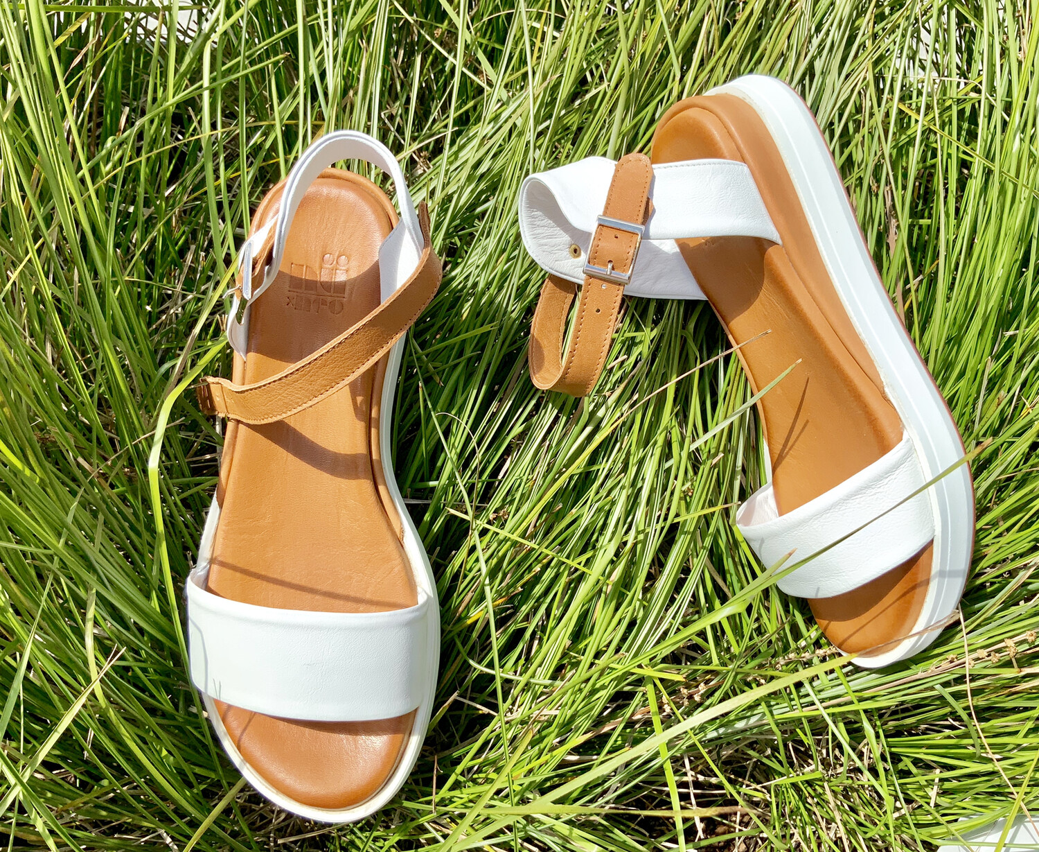 White And Tan Sandal White And Tan Sandal