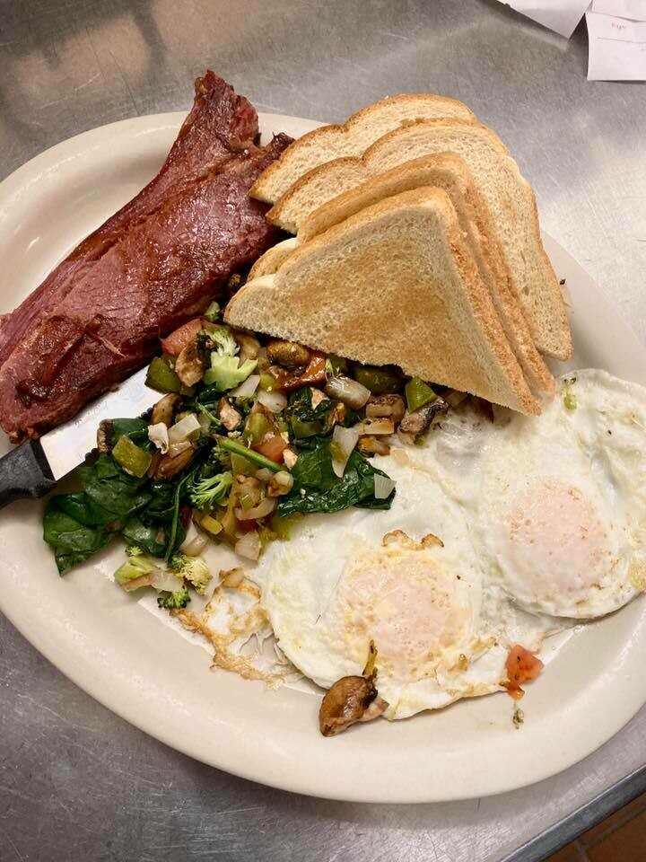 2 Eggs Any Style with optional meat choices 2 Eggs Any Style with optional meat choices