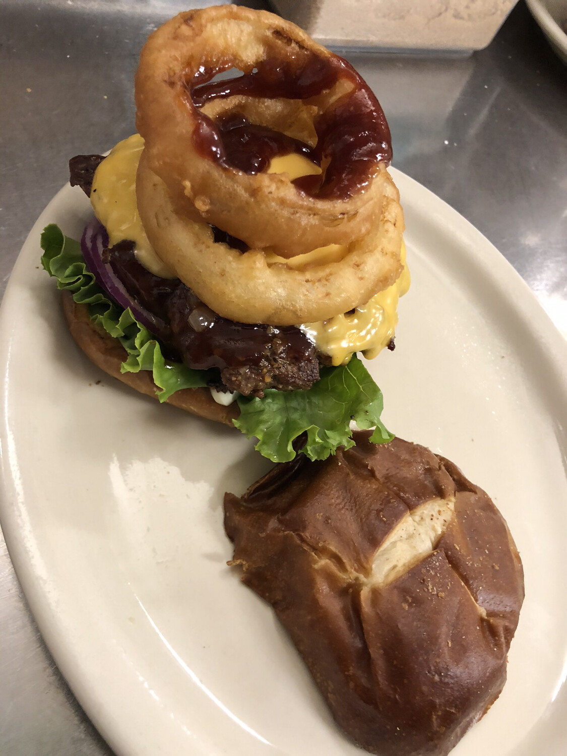 BBQ Burger (1/2 lb. and 2 Sides) BBQ Burger (1/2 lb. and 2 Sides)