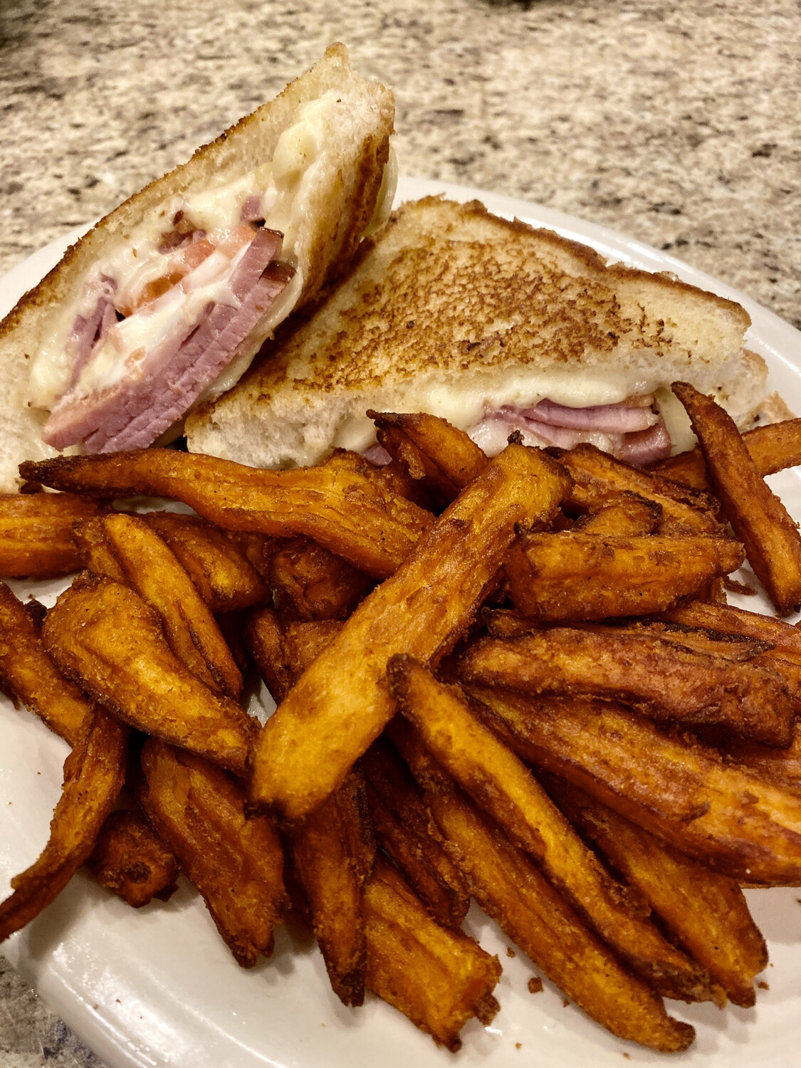 Piled High Grilled Ham & Swiss Sandwich Piled High Grilled Ham & Swiss Sandwich