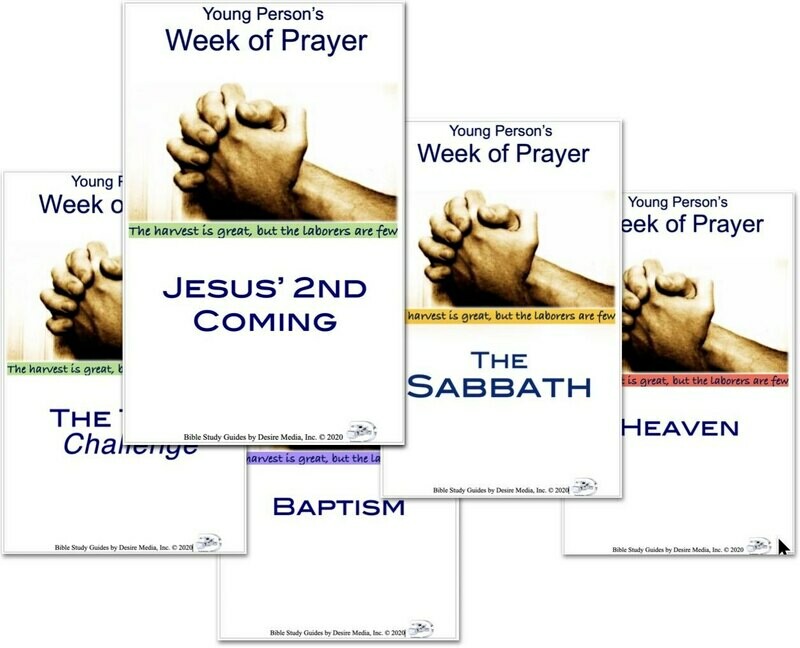 Young Person&#39;s Week of Prayer Study Guides-5 part set