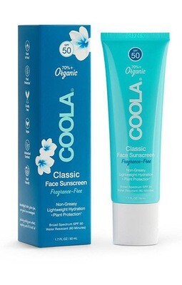 Coola Classic Face Organic Sunscreen Lotion SPF 50 Fragrance Free