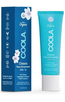 Coola Classic Face Organic Sunscreen Lotion SPF 50 White Tea
