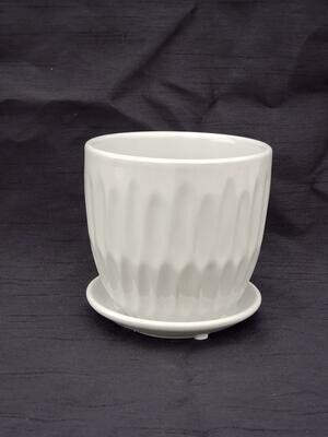 12cm L GRY Ceramic Pot