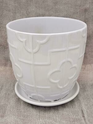 18cm WHT Ceramic Pot