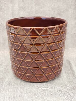 15cm BRN Pattern Ceramic Pot