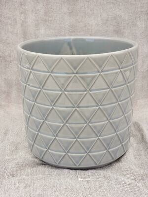 15cm GRY Pattern Ceramic Pot