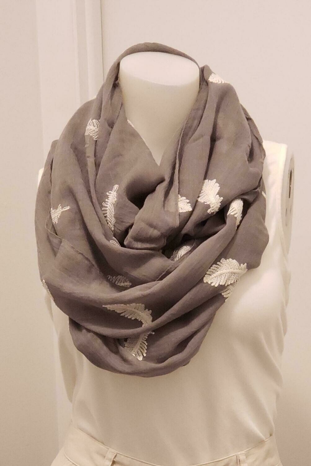 GRY Feather Scarf