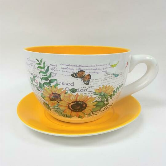 Tea Cup Pot Sunflowers (Various Sizes)