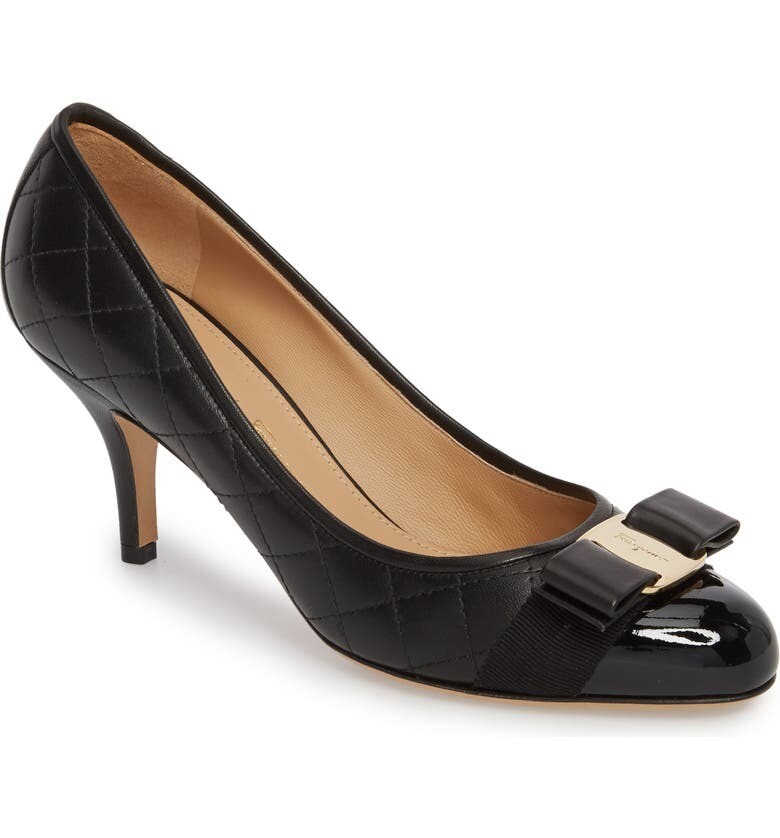 Carla Quilted Bow Pump
