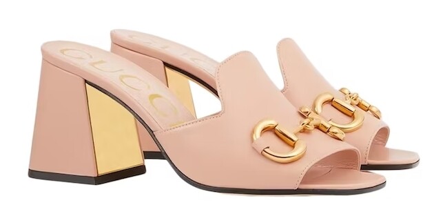 Horsbit heel 75mm Baby pink