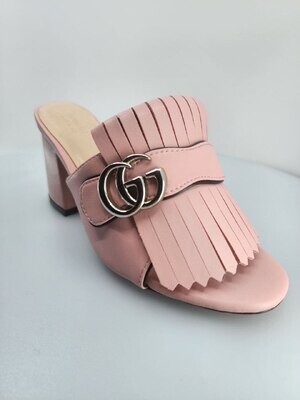 G logo marmont heel pink