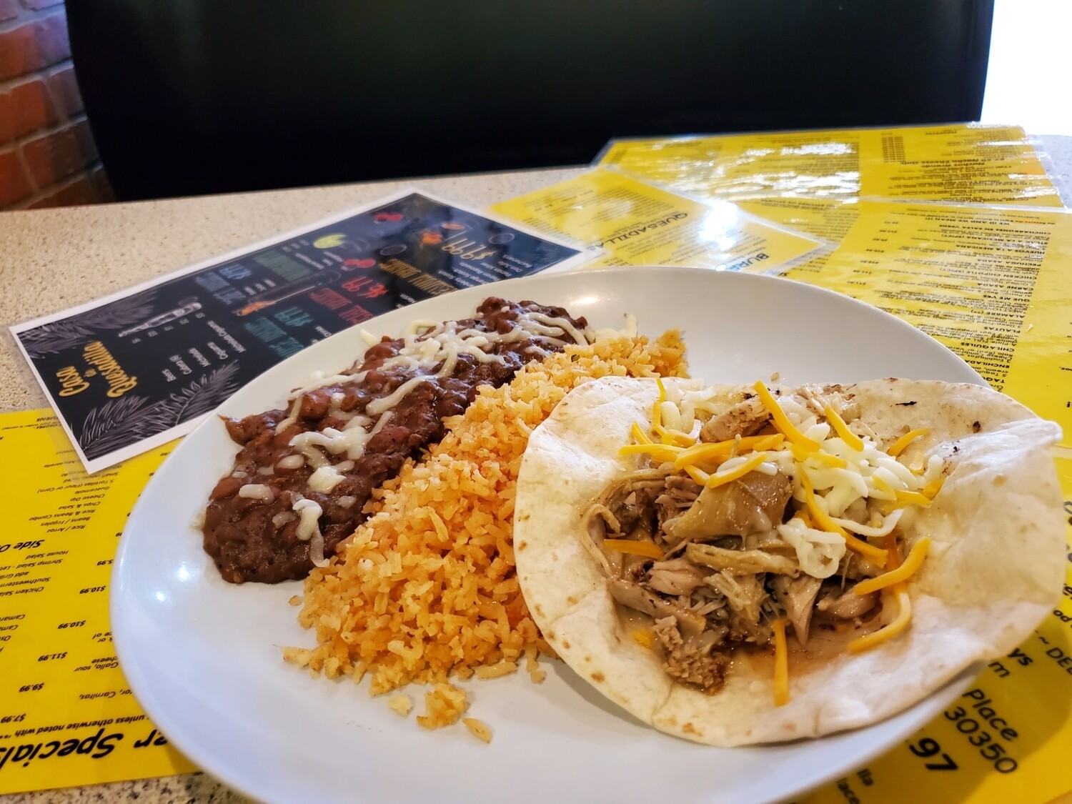 Kids Chicken Taco w/Rice &amp; Beans