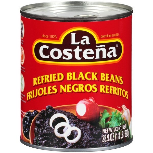 LA COSTEÑA REFRIED BLACK BEANS 820G