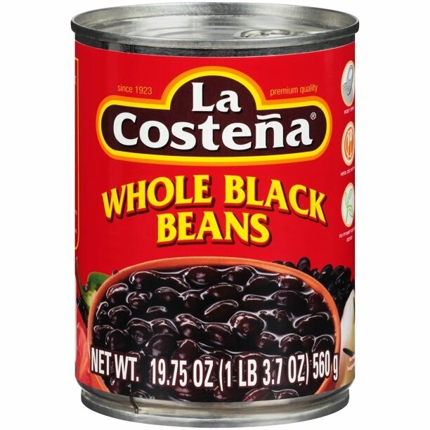 LA COSTEÑA WHOLE BLACK BEANS 560G