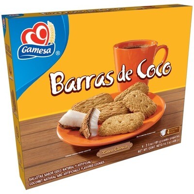 GAMESA BARRAS DE COCO 406G